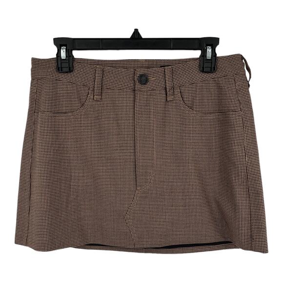 Rag & Bone Skirt Itty Bitty Plaid brown miniskirt size 8 - Picture 2 of 8